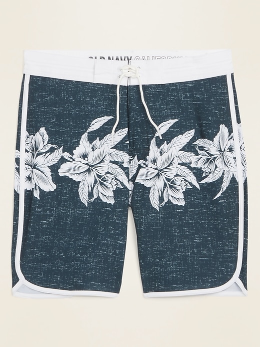 View large product image 1 of 1. Printed Built-In Flex Dolphin-Hem Board Shorts -- 10-inch inseam