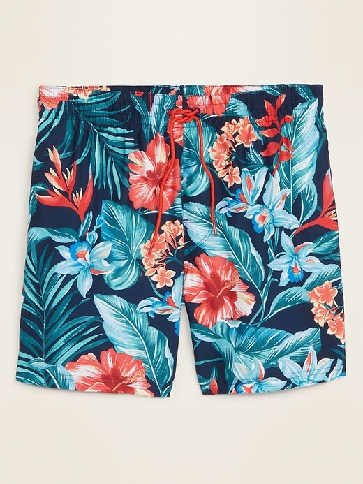 View large product image 1 of 1. Printed Swim Trunks -- 6-inch inseam
