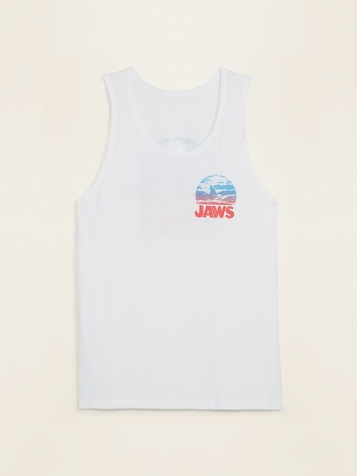View large product image 1 of 2. Jaws&#153 Graphic Gender-Neutral Tank Top for Adults