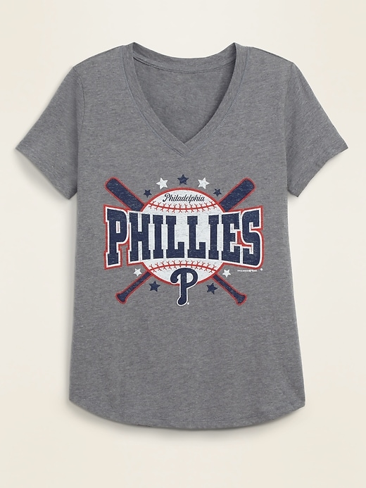 View large product image 1 of 1. MLB&#174 Americana Team Graphic V-Neck Tee for Women