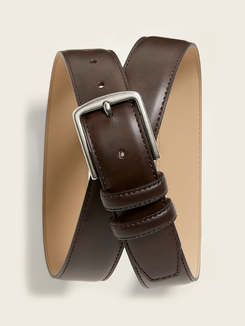 Faux-Leather Belt - Dark Brown