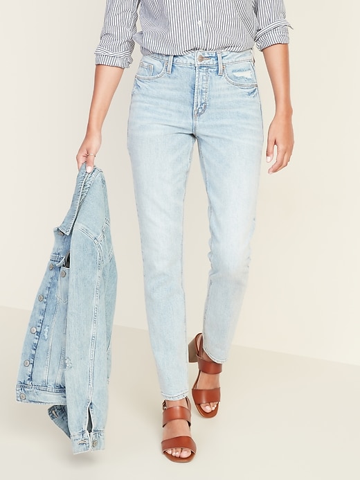 Image number 6 showing, High-Waisted Power Slim Straight Jeans For Women
