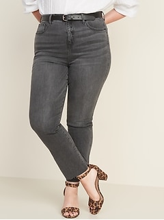gray cropped jeans