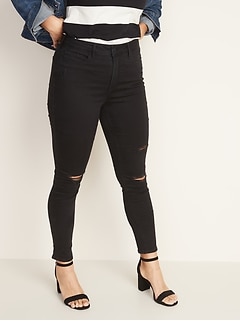 black ripped jeans on sale