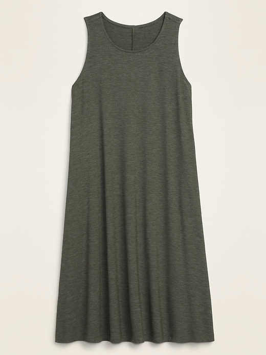 View large product image 1 of 1. Sleeveless Slub-Knit Swing Dress
