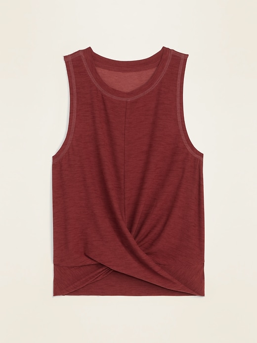 View large product image 1 of 1. Breathe ON Twist-Hem Cropped Tank Top