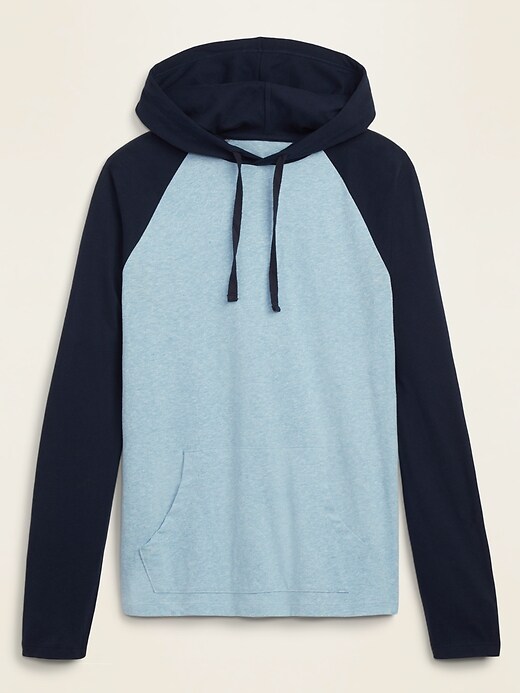 View large product image 1 of 1. Soft-Washed Jersey Color-Blocked Pullover Hoodie