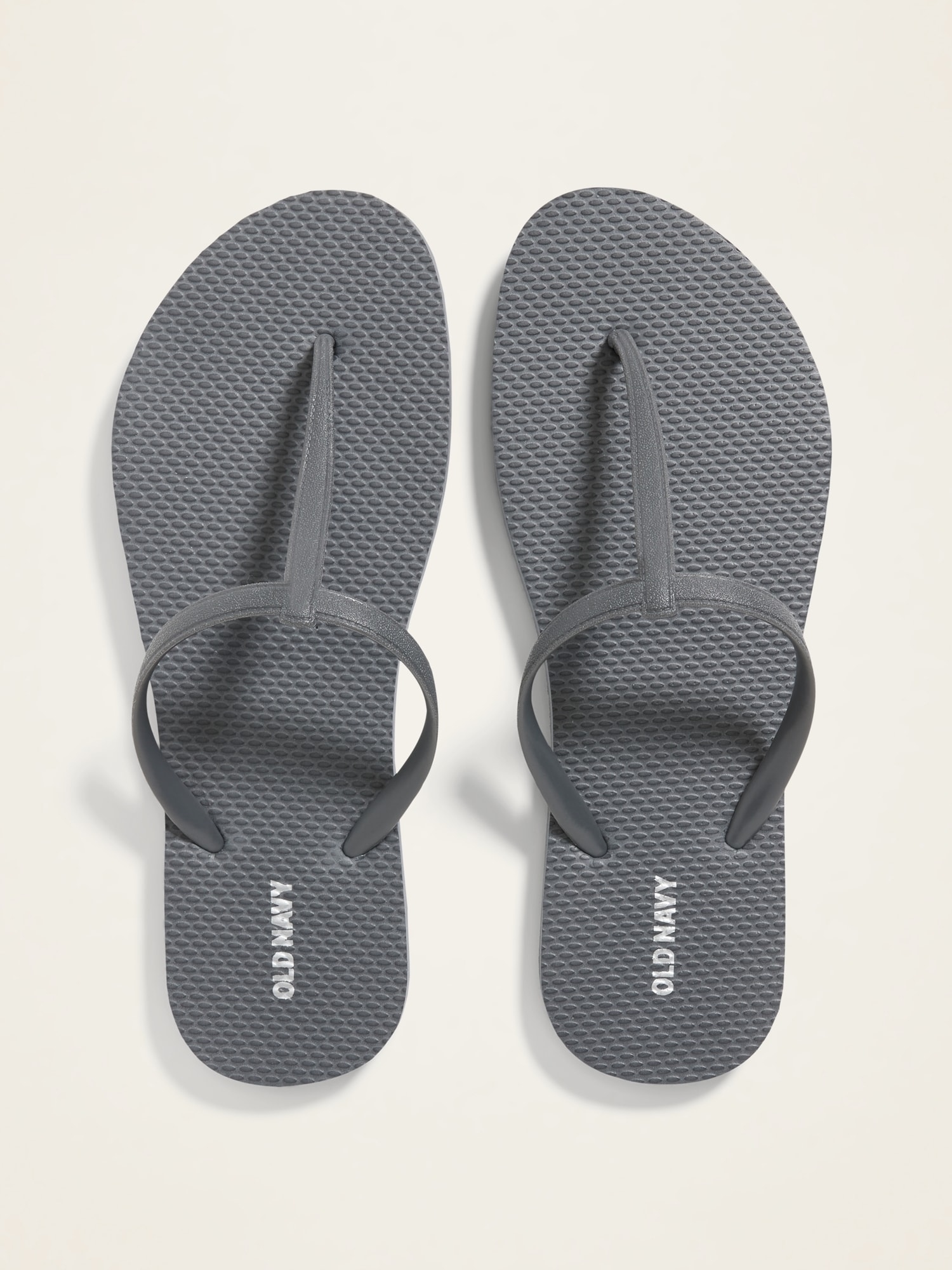 Old Navy T-Strap Flip-Flops (Partially Plant-Based) gray. 1