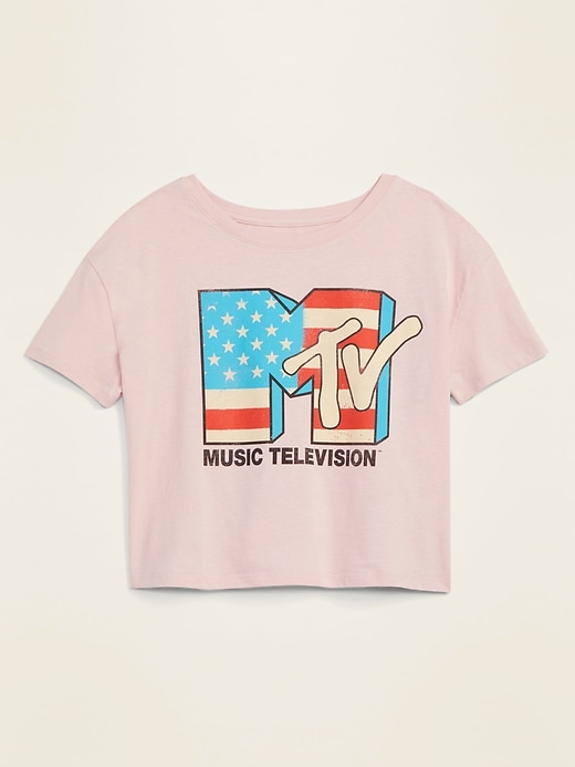 View large product image 1 of 1. Pop-Culture Graphic Crop Tee for Women