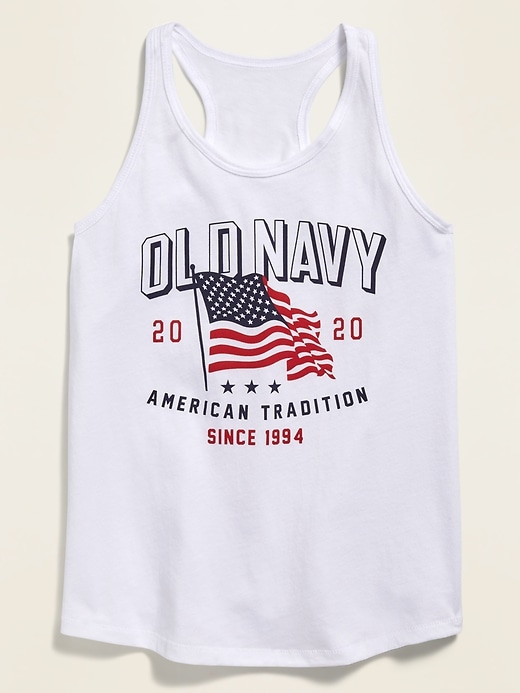 View large product image 1 of 1. 2020 U.S. Flag Graphic Tank Top for Girls