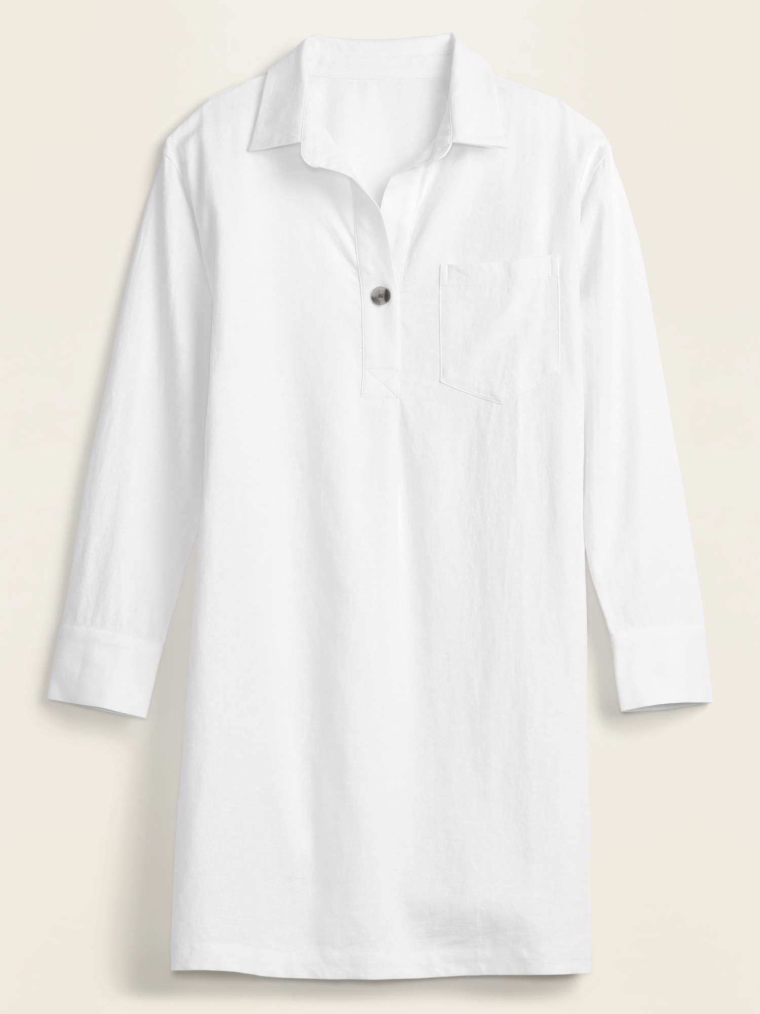 Linen-Blend Popover Shirt Dress for 