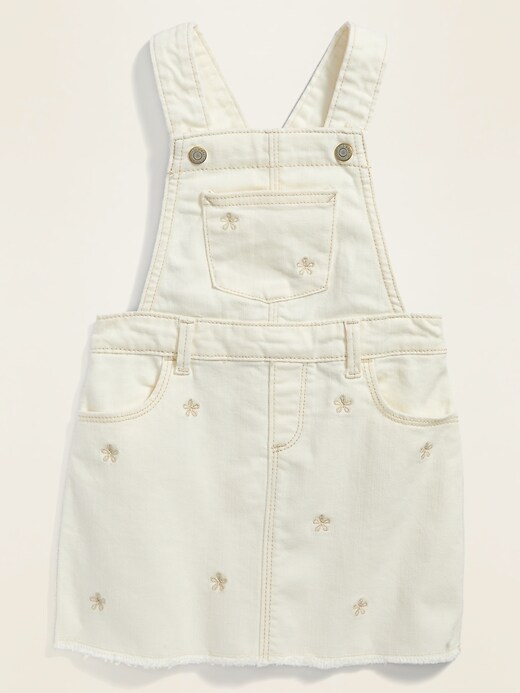 View large product image 1 of 1. Embroidered Flower Jean Skirtall for Toddler Girls