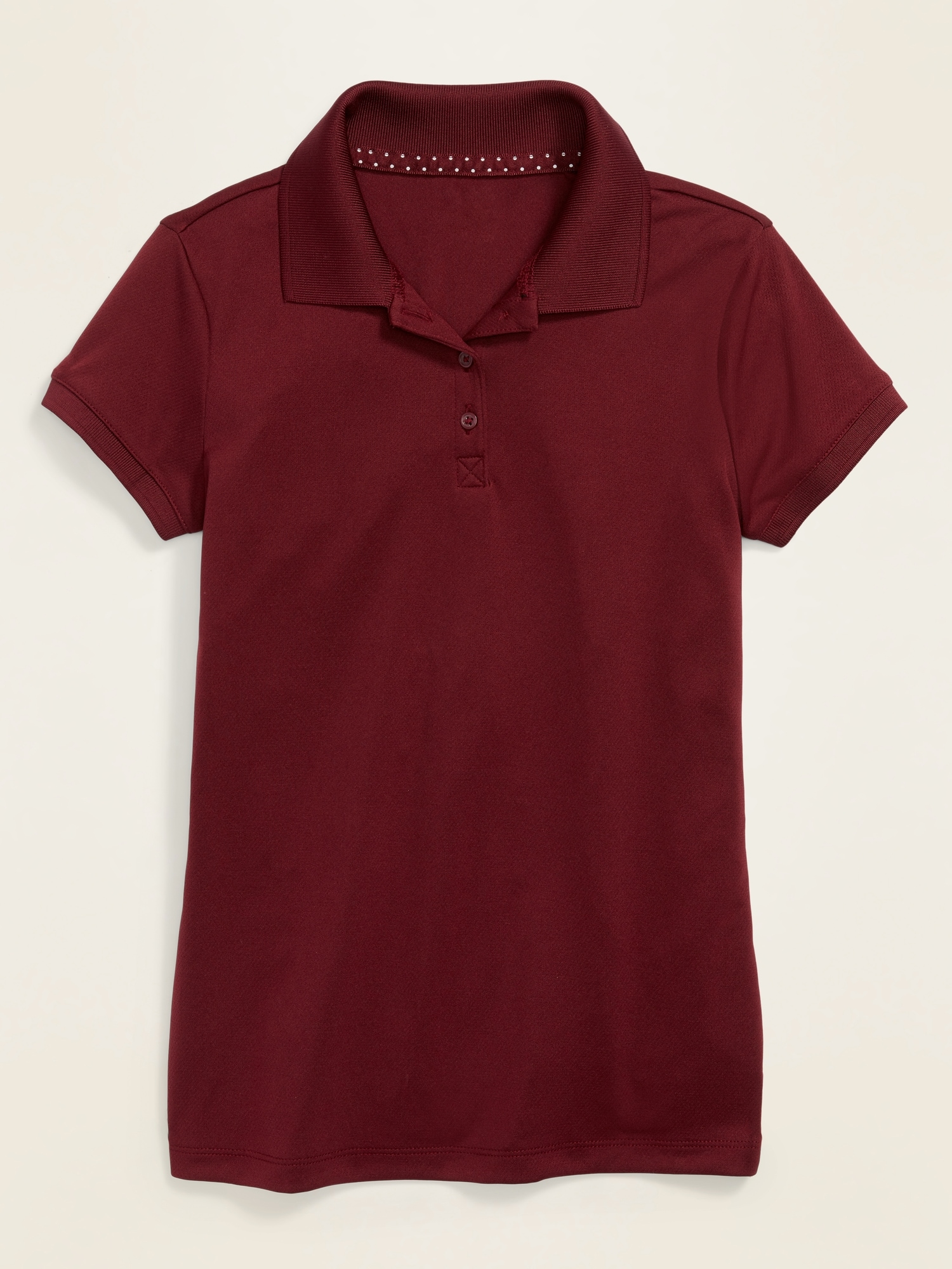 School Uniform Moisture-Wicking Polo Shirt for Girls