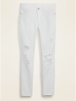 old navy white jeans rockstar