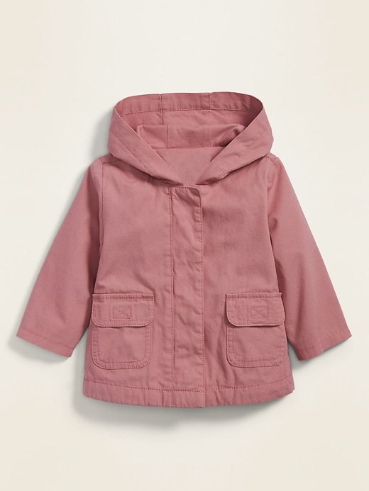 View large product image 1 of 1. Unisex Hooded Canvas Utility Jacket for Baby