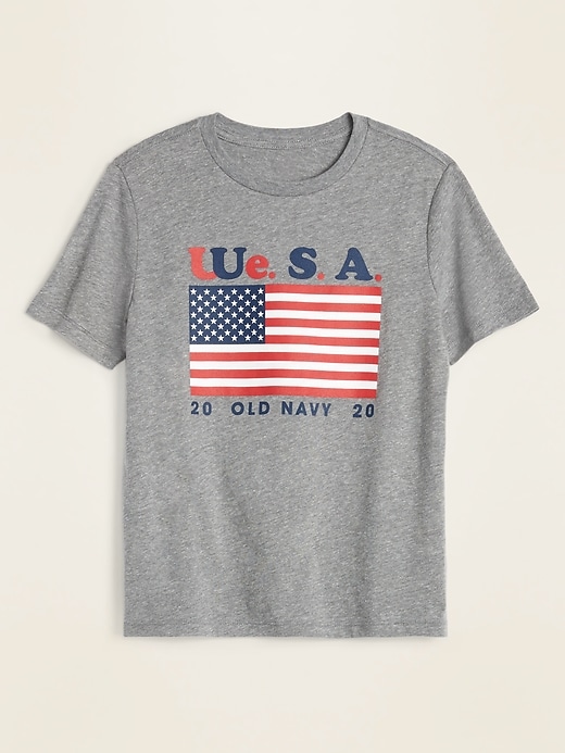 View large product image 1 of 1. 2020 "We.S.A." American Flag Tee For Kids