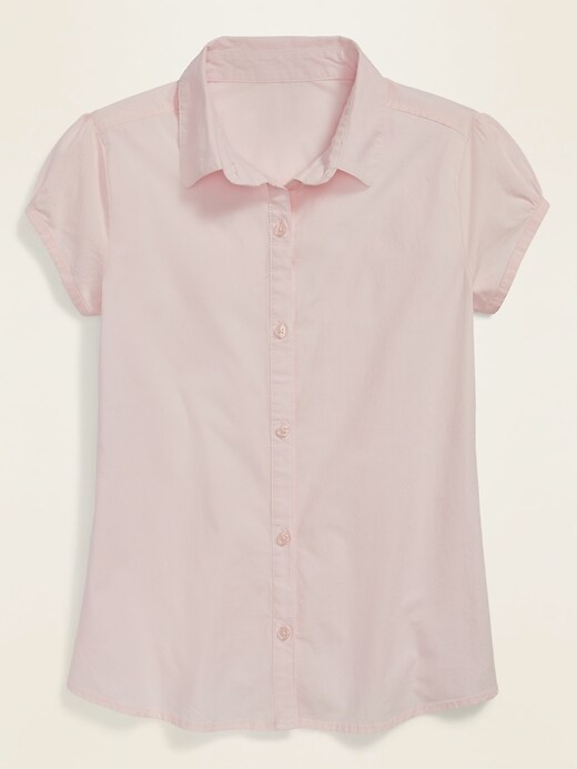 View large product image 1 of 1. School Uniform Short-Sleeve Shirt for Girls