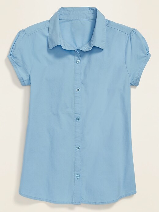View large product image 1 of 1. School Uniform Short-Sleeve Shirt for Girls