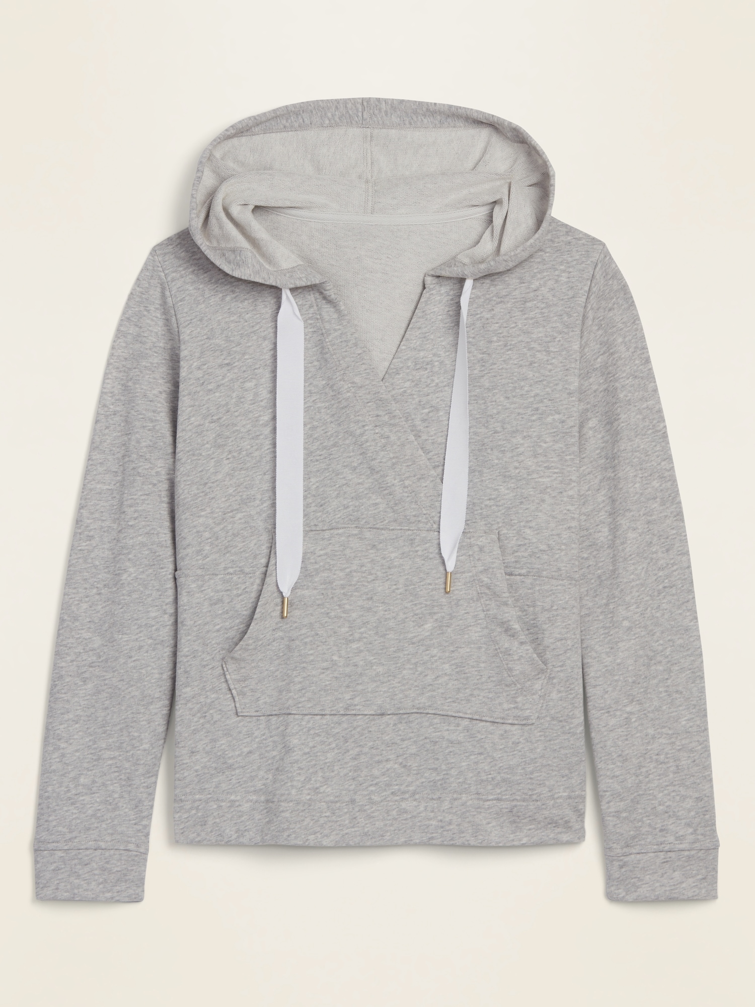 Loose Cross-Front French-Terry Hoodie for Women | Old Navy