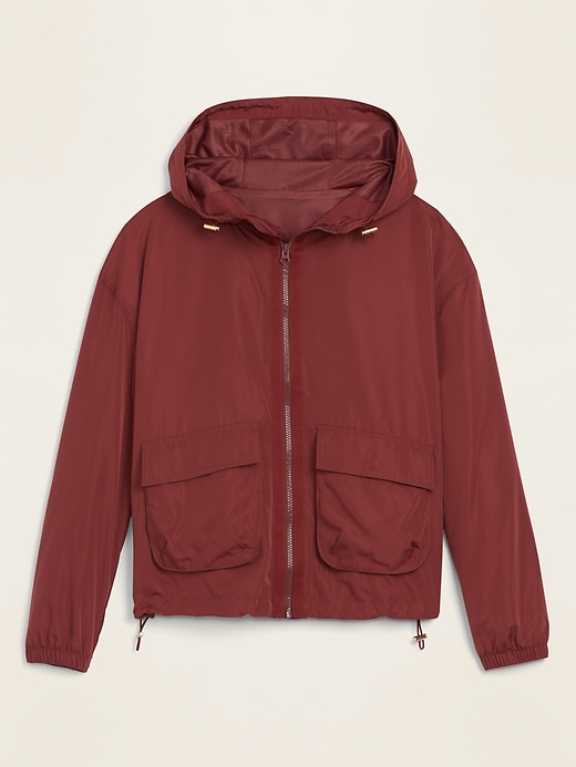 View large product image 1 of 1. Go-H20 Water-Resistant Hooded Utility Jacket