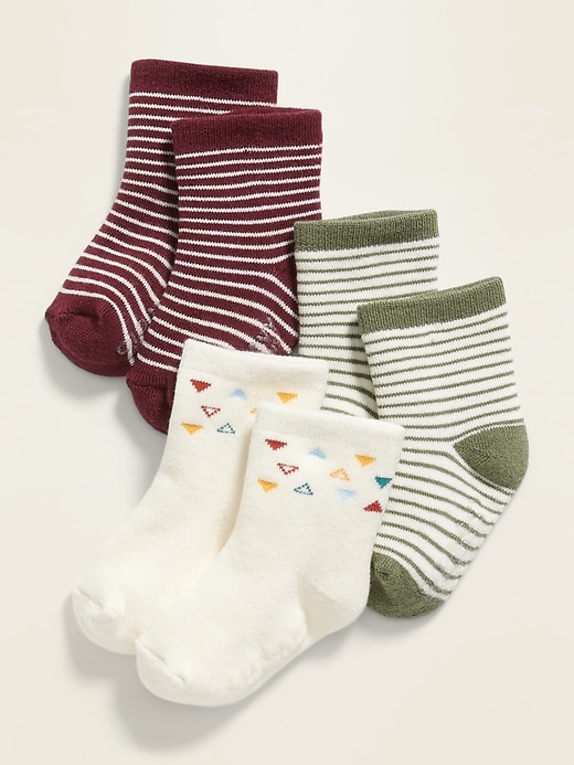 View large product image 1 of 1. Unisex 3-Pack Printed Socks for Baby