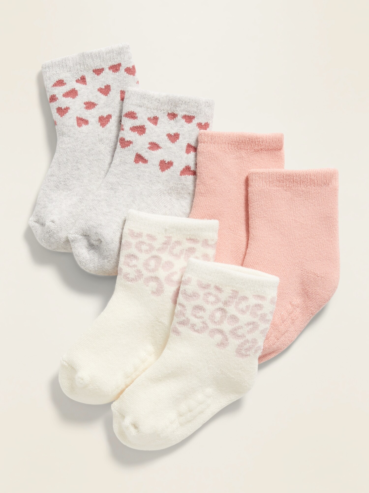 Unisex 3-Pack Printed Socks for Baby