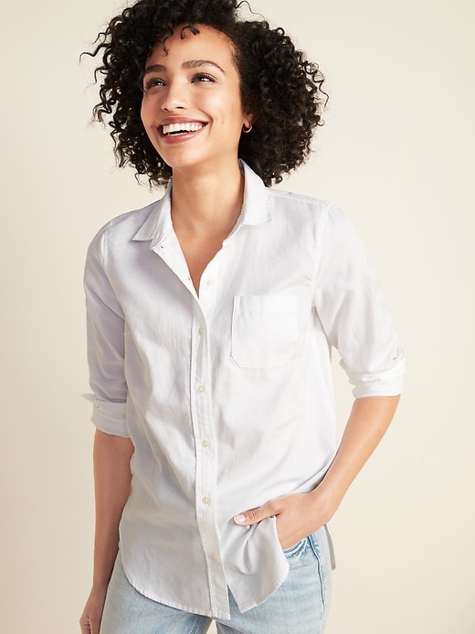 Image number 3 showing, Relaxed Classic Shirt for Women