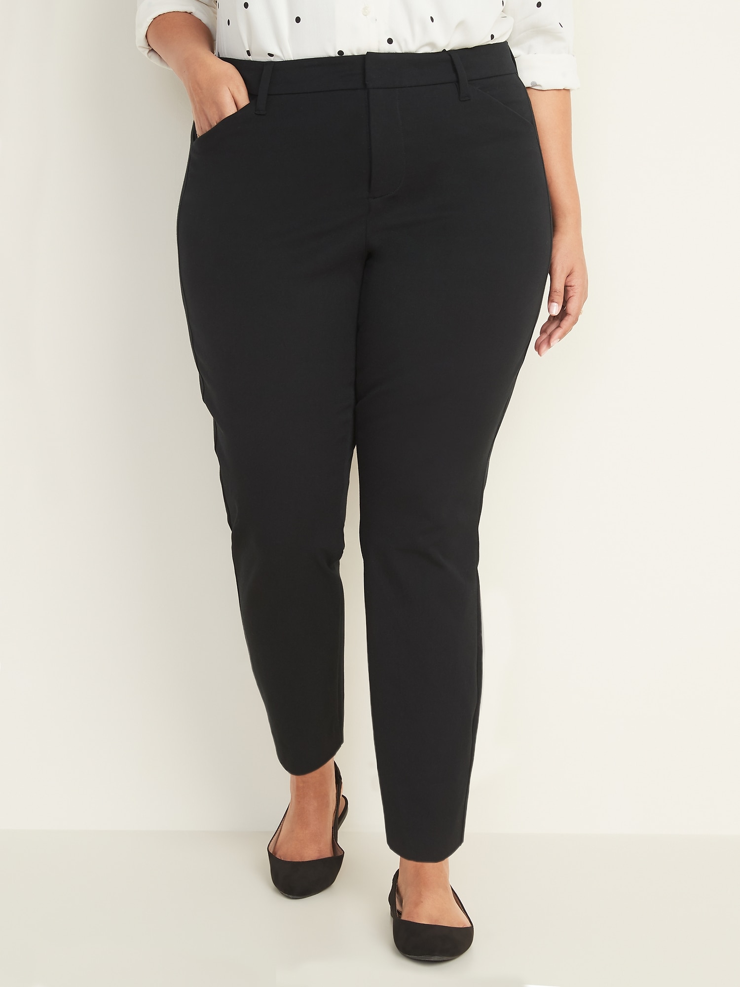 High-Waisted Secret-Slim Pockets Plus-Size Pixie Pants | Old Navy
