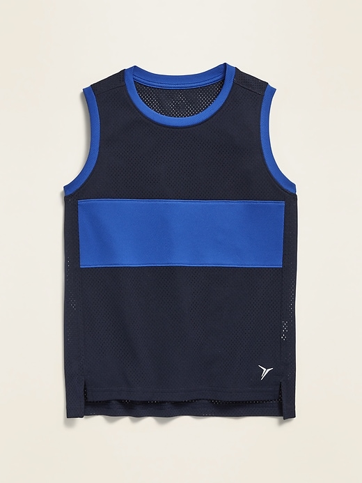 Old Navy Go-Dry Mesh Basketball Tank Top for Boys. 1