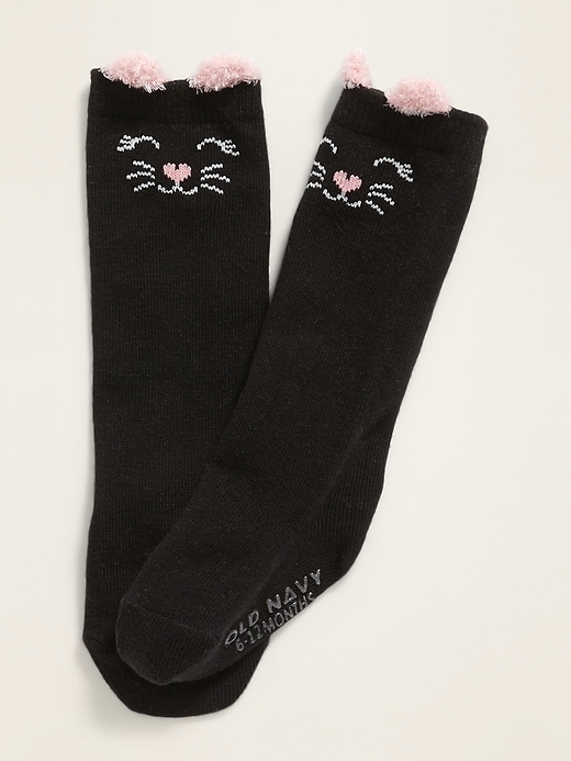 View large product image 1 of 1. Critter-Graphic Knee-High Socks for Baby