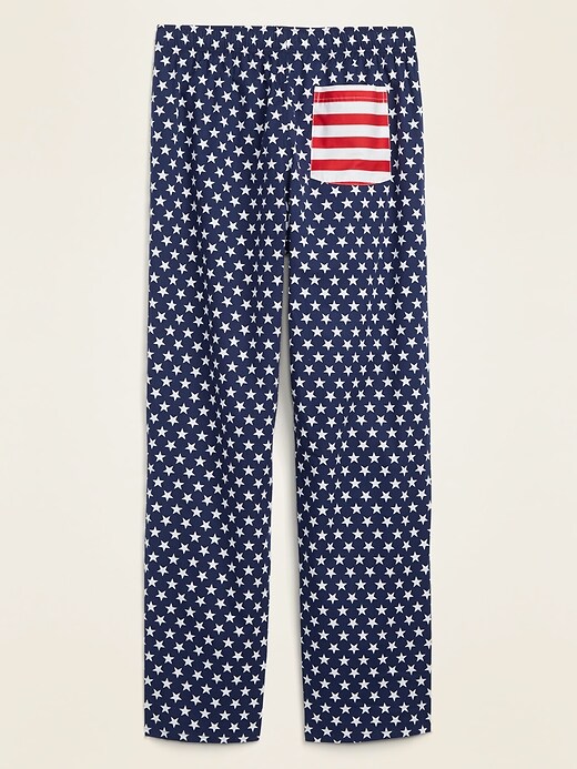 View large product image 2 of 2. Patterned Poplin Pajama Pants