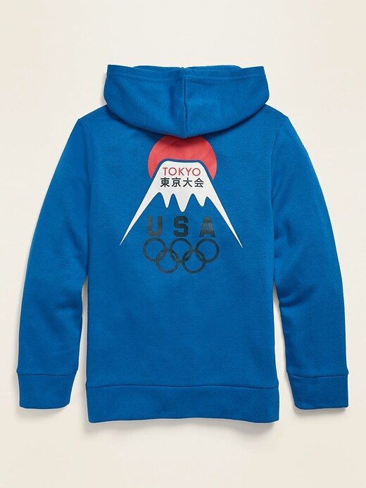 View large product image 2 of 2. Team USA Graphic Pullover Hoodie for Boys