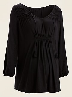 smocked maternity top