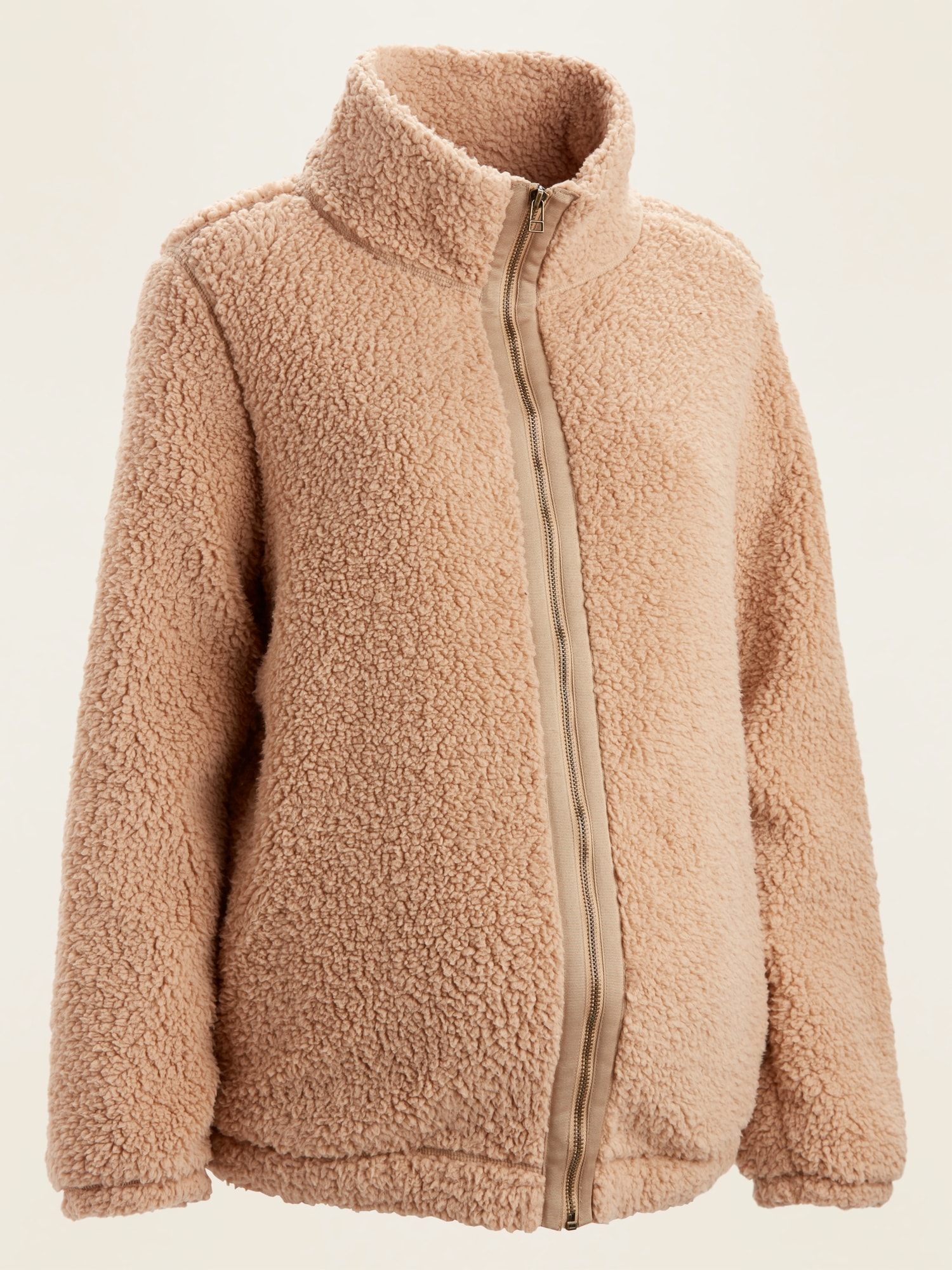 Maternity Sherpa ZipFront Jacket Old Navy