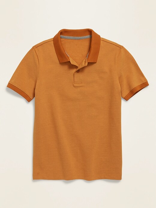 View large product image 1 of 1. Built-In Flex Short-Sleeve Pique Polo For Boys