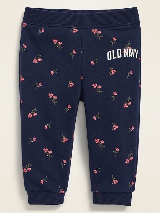 View large product image 1 of 1. Unisex Logo-Graphic Floral Jogger Sweatpants for Baby