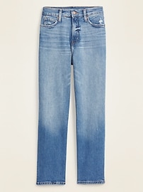 View large product image 3 of 3. Extra High-Waisted Sky-Hi Straight Jeans for Women