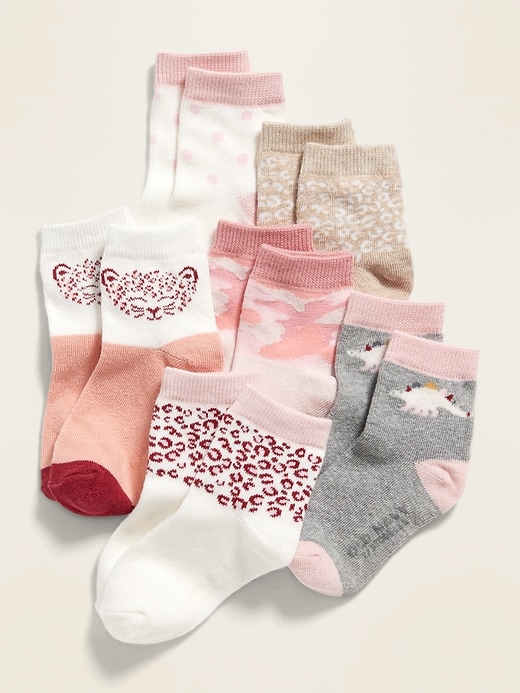 View large product image 1 of 1. Unisex Critter Socks 6-Pack for Toddler & Baby
