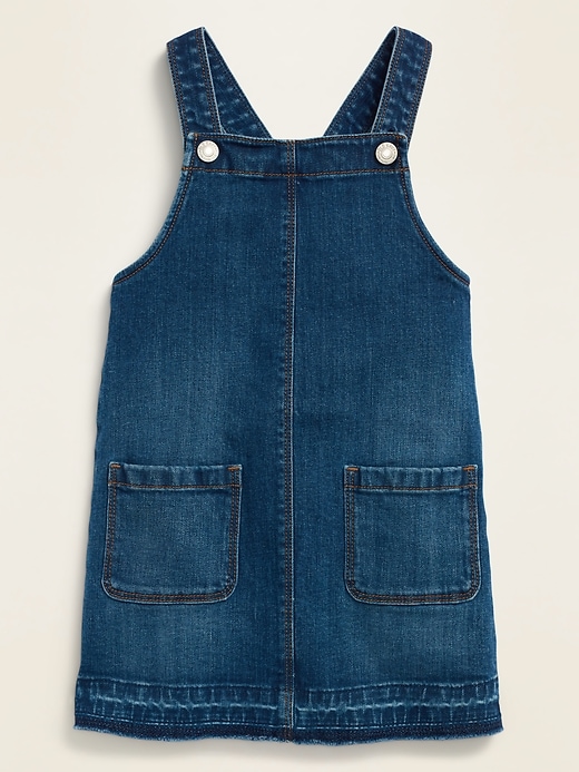 View large product image 1 of 1. Dark-Wash Frayed-Hem Jean Skirtall for Girls