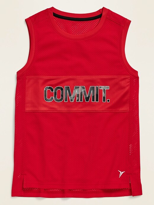 View large product image 1 of 1. Go-Dry Mesh Basketball Tank Top For Boys