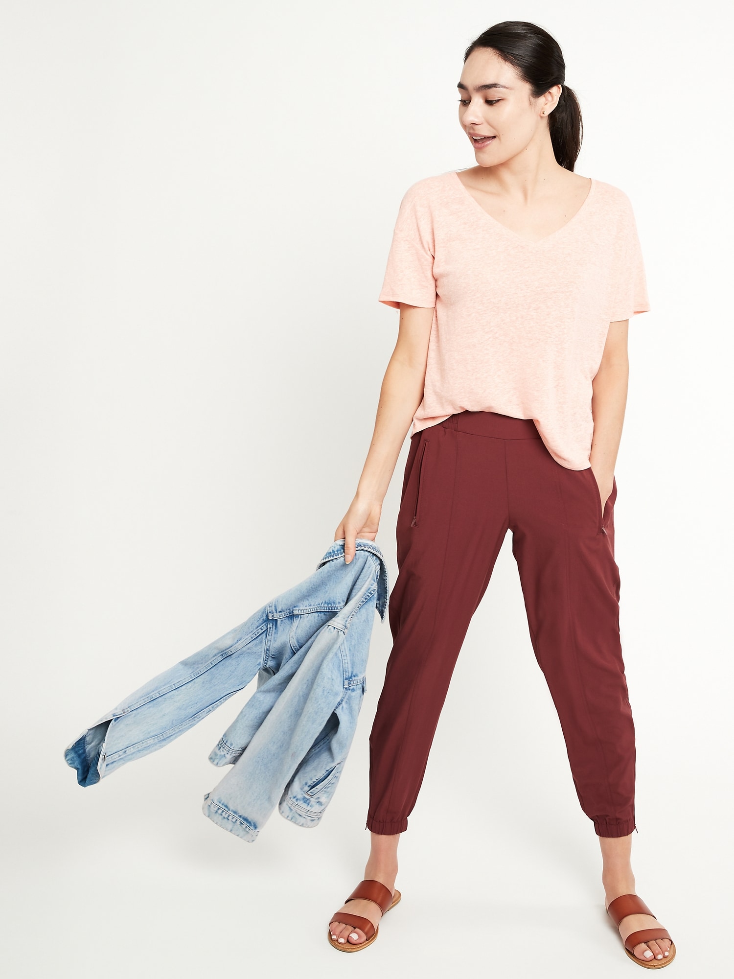 chambray joggers old navy