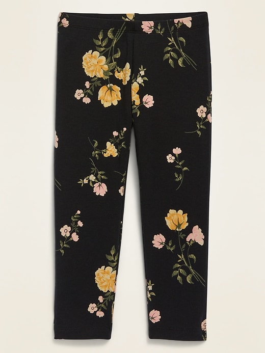 Old Navy Printed Full-Length Leggings for Toddler Girls black. 1