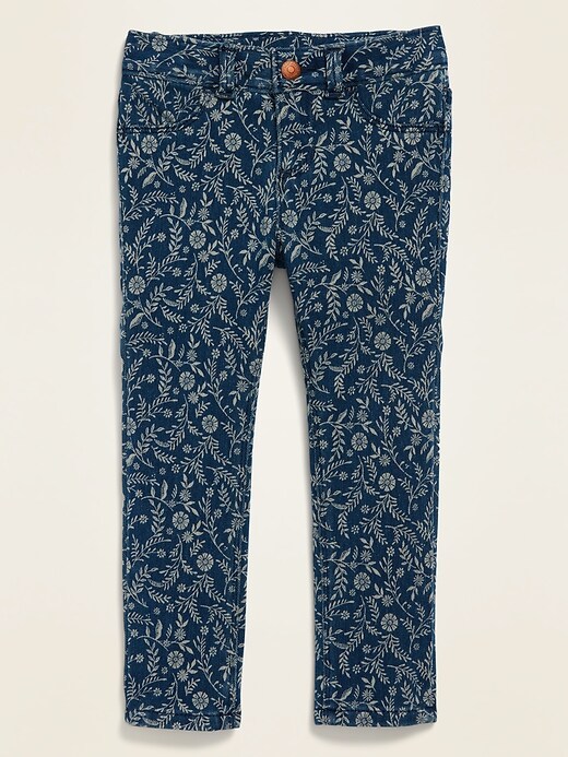 View large product image 1 of 1. Ballerina Built-In Tough Floral Jeggings for Toddler Girls