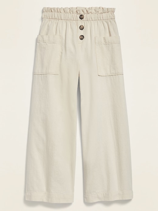 View large product image 1 of 1. Paperbag-Waist Wide-Leg Pants for Girls