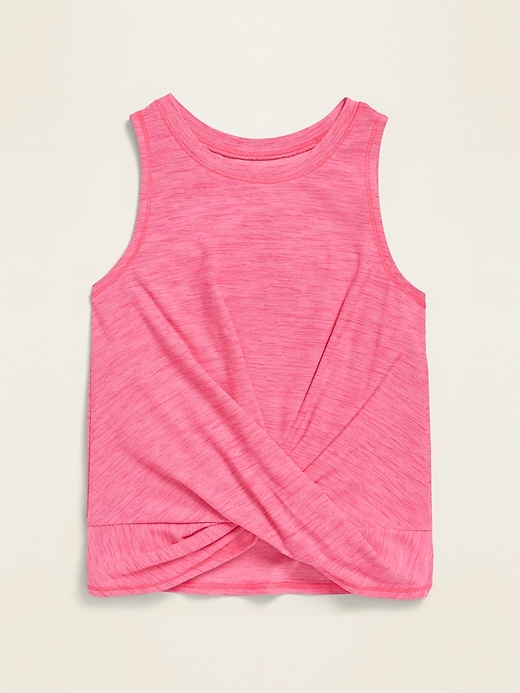 View large product image 1 of 1. Go-Dry Sleeveless Twist-Hem Top for Toddler Girls