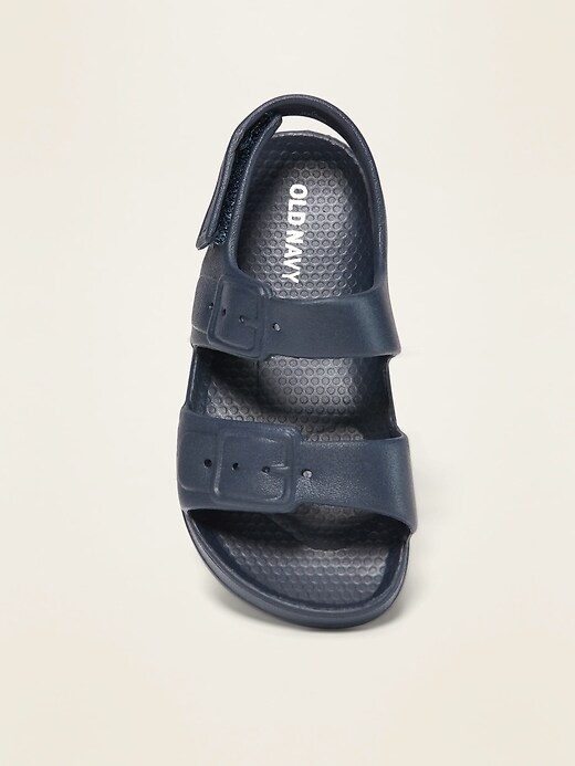 View large product image 2 of 4. Vinyl Wide-Strap Sandals for Toddler Boys