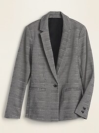 View large product image 3 of 3. Classic Glen Plaid Blazer for Women