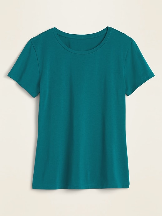 View large product image 2 of 2. Slim-Fit Crew-Neck Tee for Women