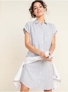 old navy button down dress