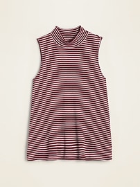 View large product image 3 of 3. Striped Rib-Knit Sleeveless Top for Women